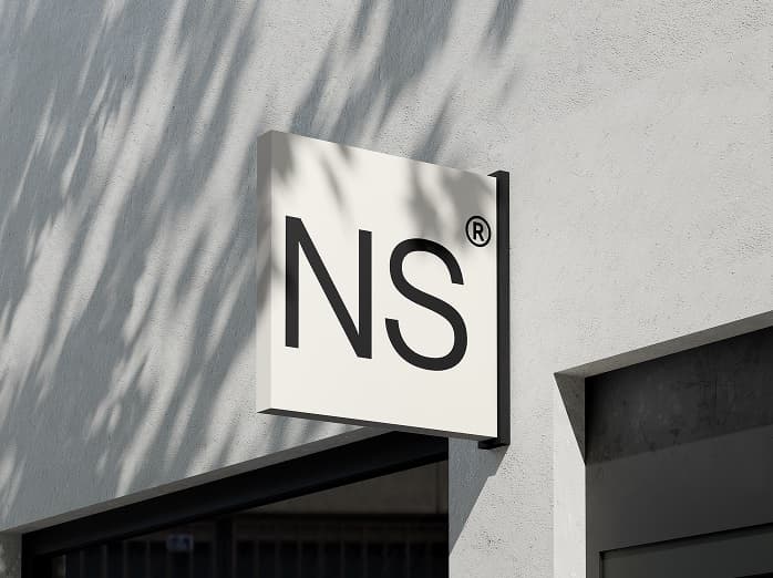 The NS mark on exterior building signage